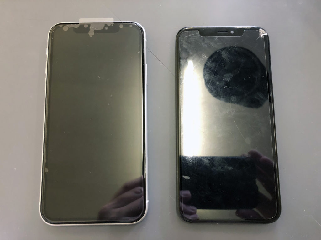 iPhoneXRガラス割れ修理