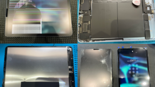 iPad Air4世代　液晶漏れ　割れあり　傷あり iPad Air 4 を落として画面の角からガラスがひび割れてしまった